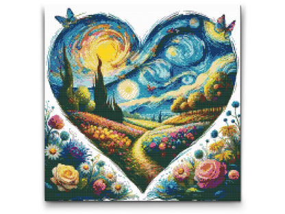 Diamond Painting - Vincent Van Gogh - Stjerneklar nat i hjertet