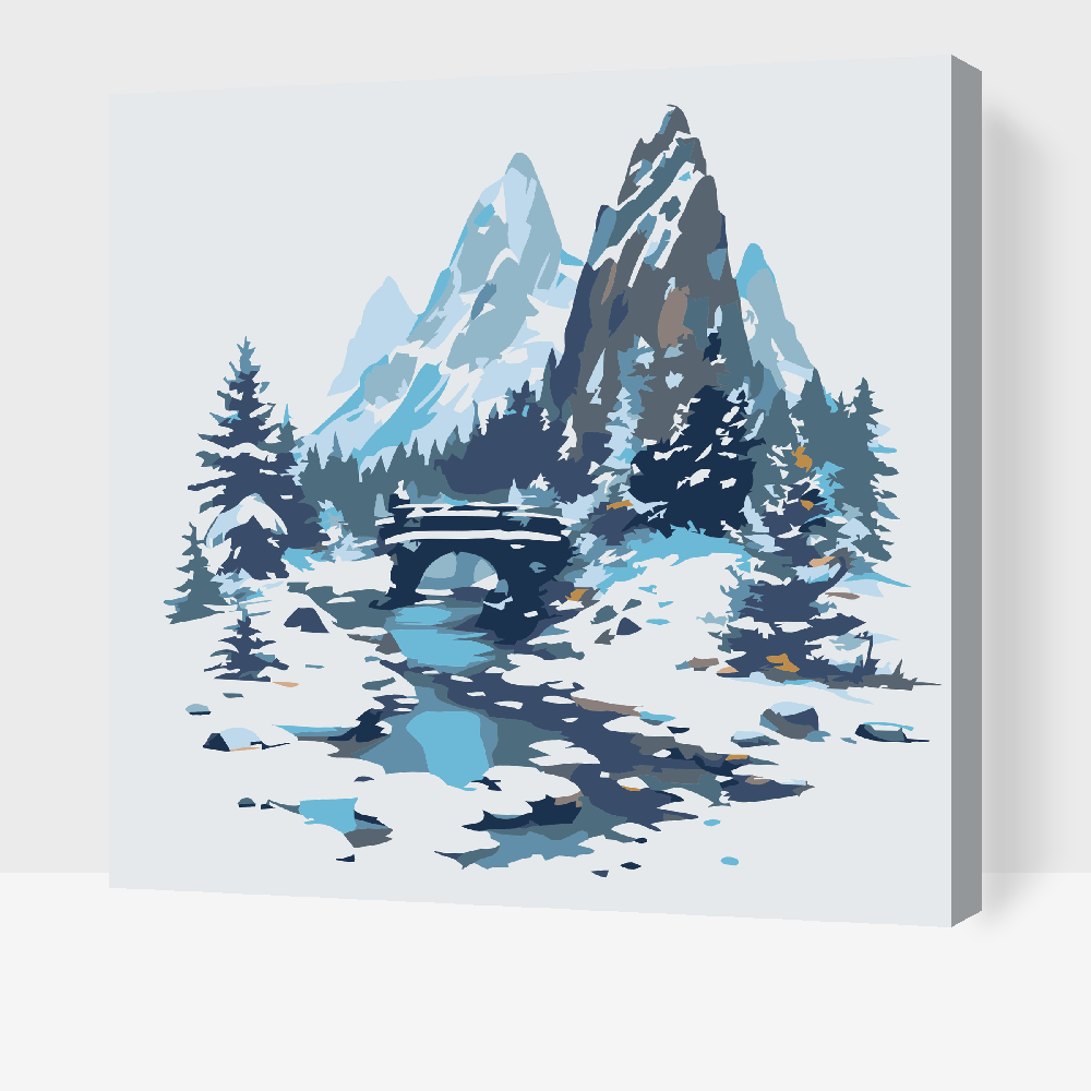 Paint by Numbers - Bjergbro sneet under