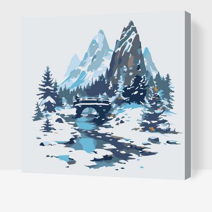 Paint by Numbers - Bjergbro sneet under