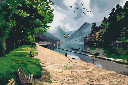 Paint by Numbers - Park ved floden