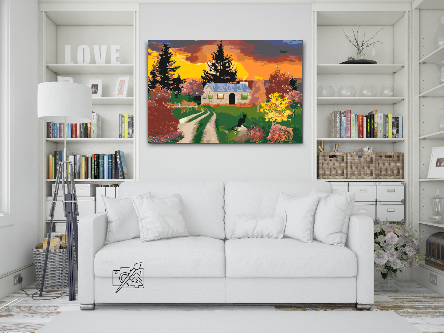 Paint by Numbers - Hus i naturen