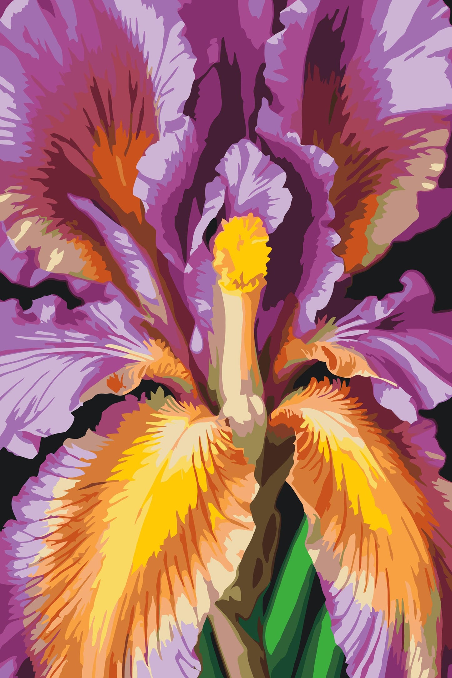 Paint by Numbers - Irisblomst