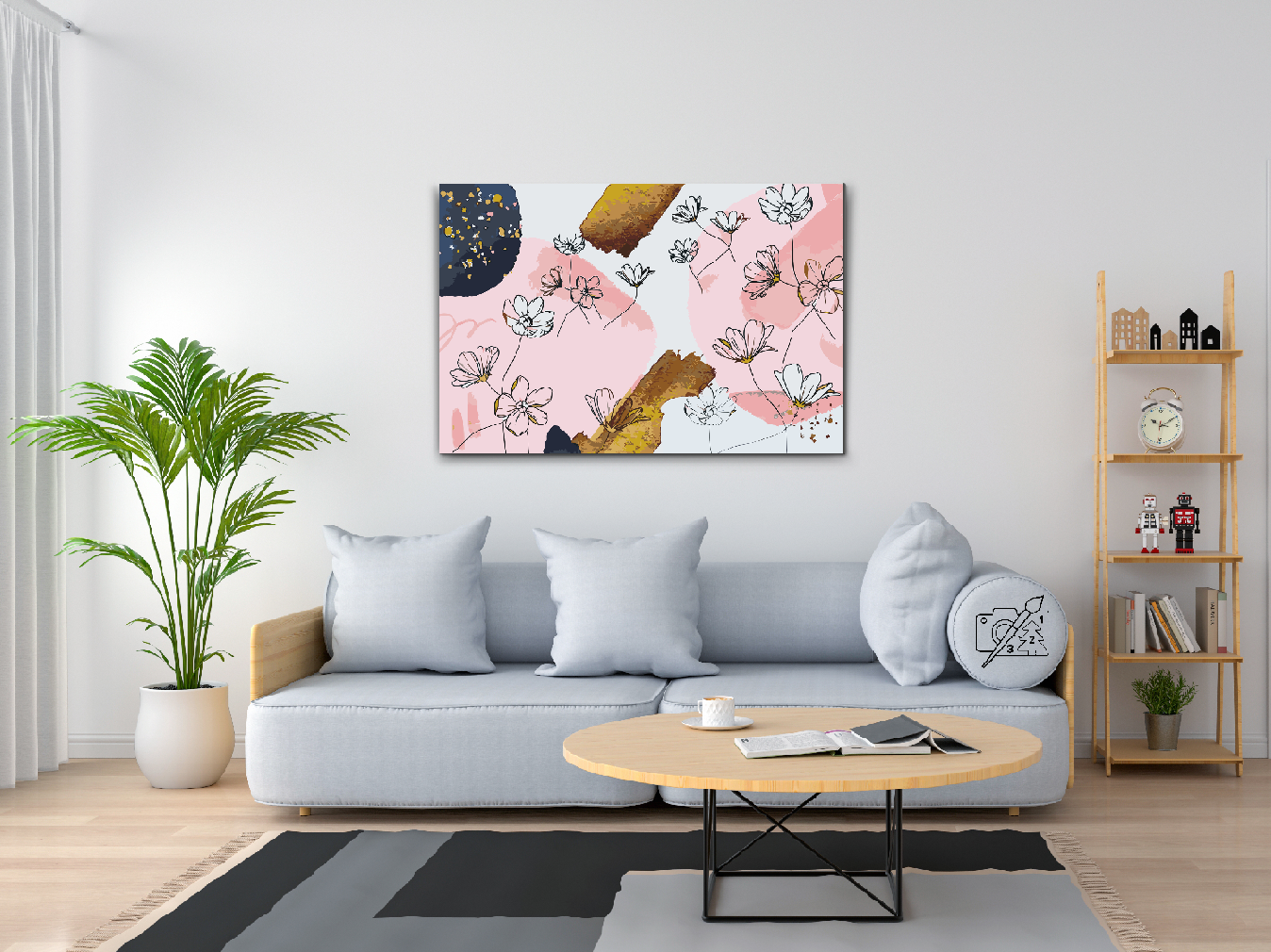 Paint by Numbers - Blomsterbaggrund