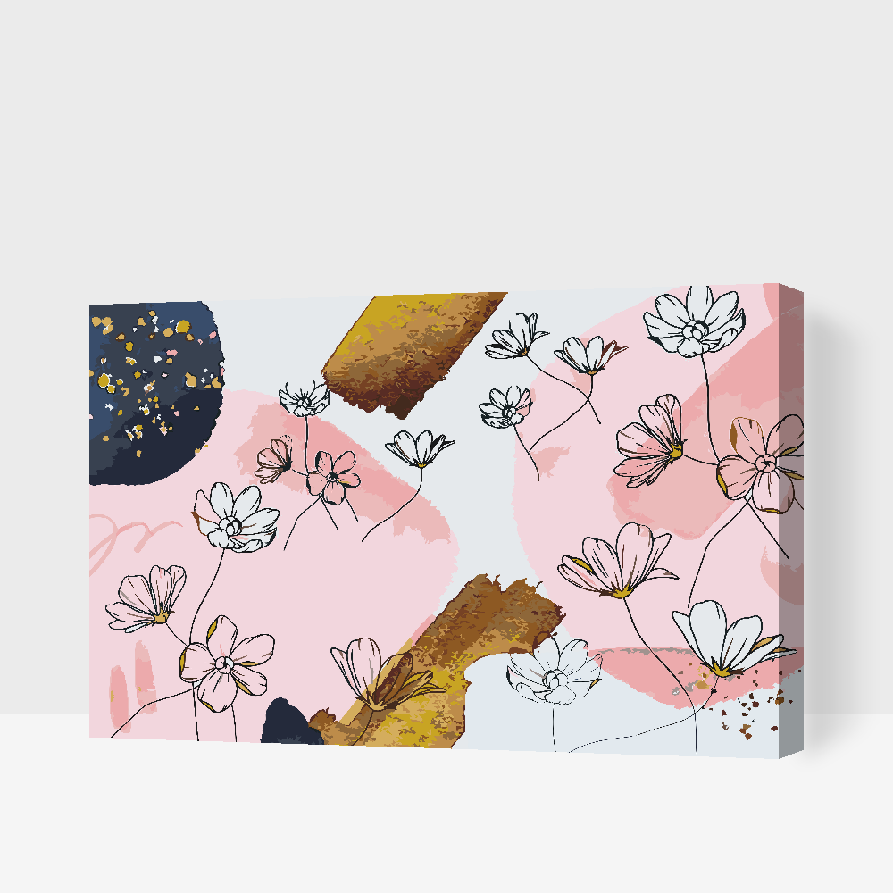 Paint by Numbers - Blomsterbaggrund