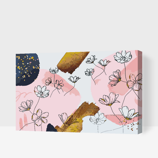 Paint by Numbers - Blomsterbaggrund