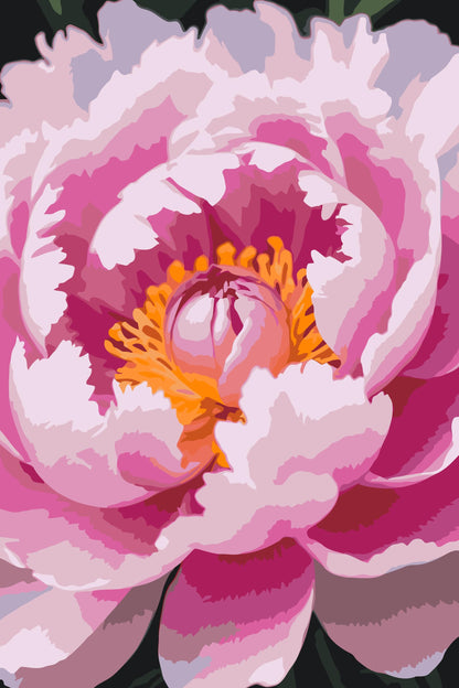Paint by Numbers - Pæonblomst