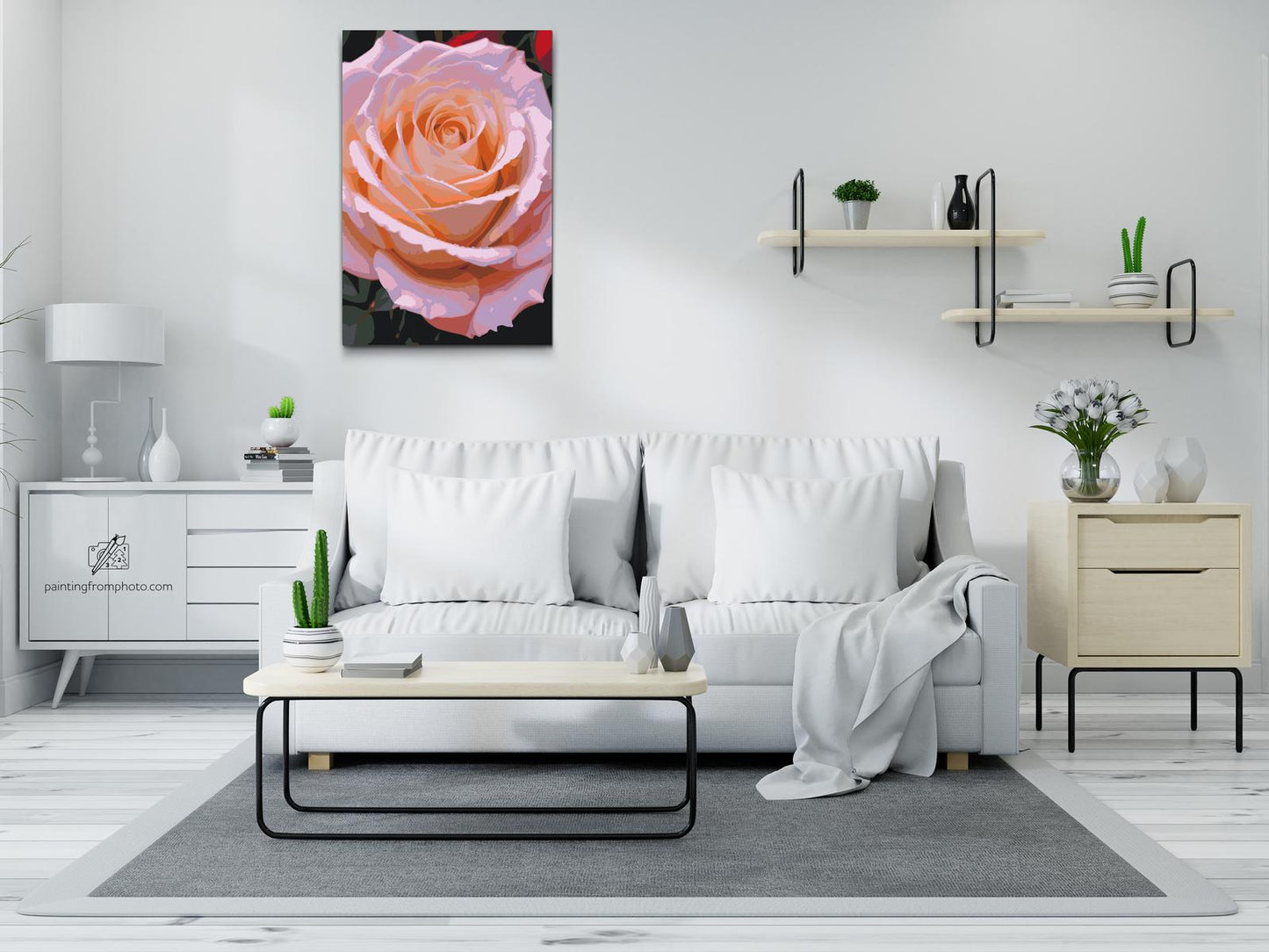 Paint by Numbers - Roseblomst
