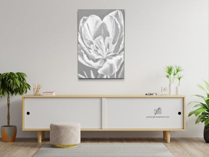 Mal-med-prikker -  Tulipanblomst