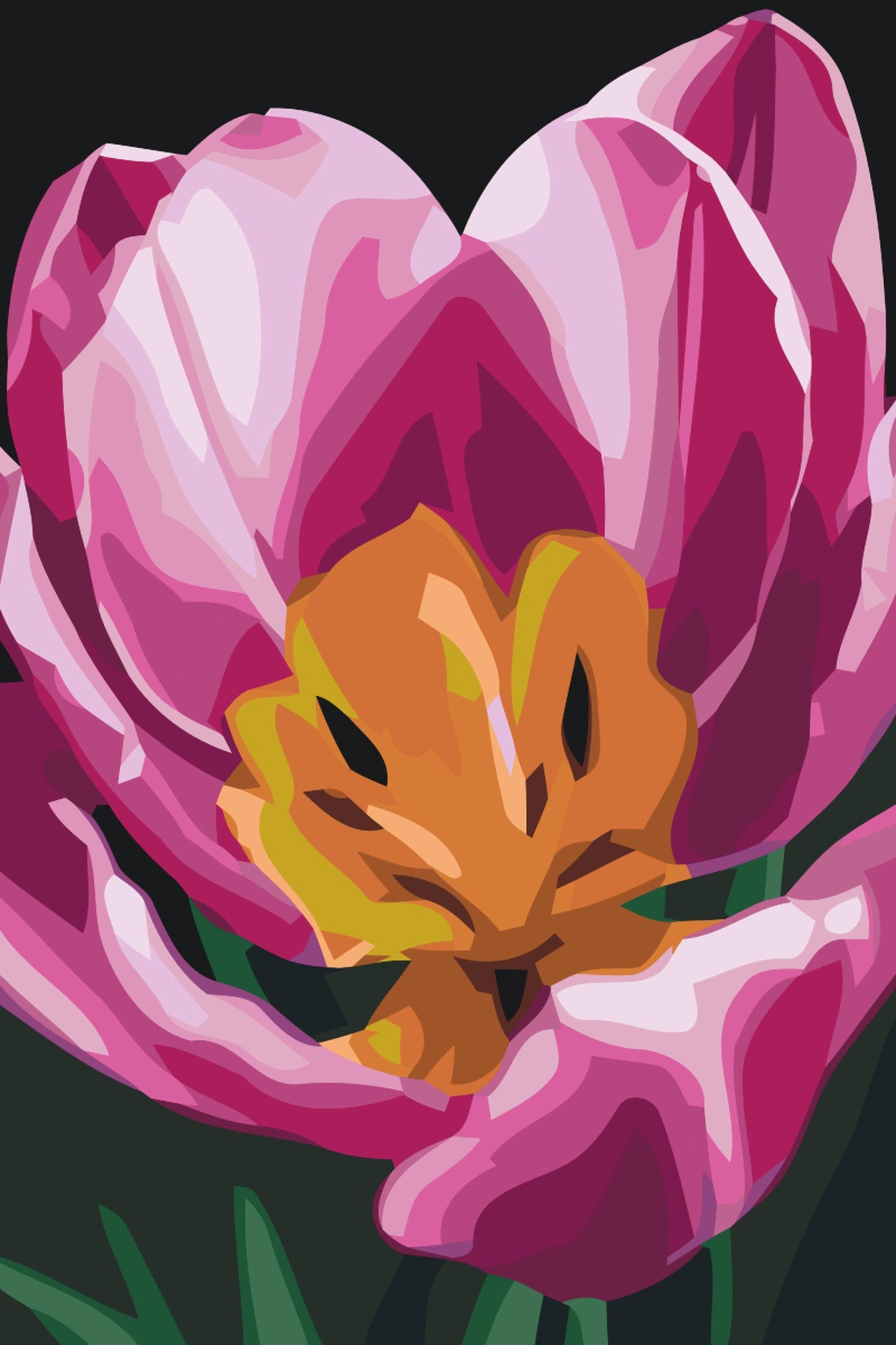 Paint by Numbers - Tulipanblomst