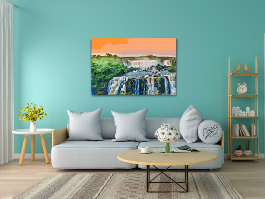Paint by Numbers - Vandfald midt i junglen