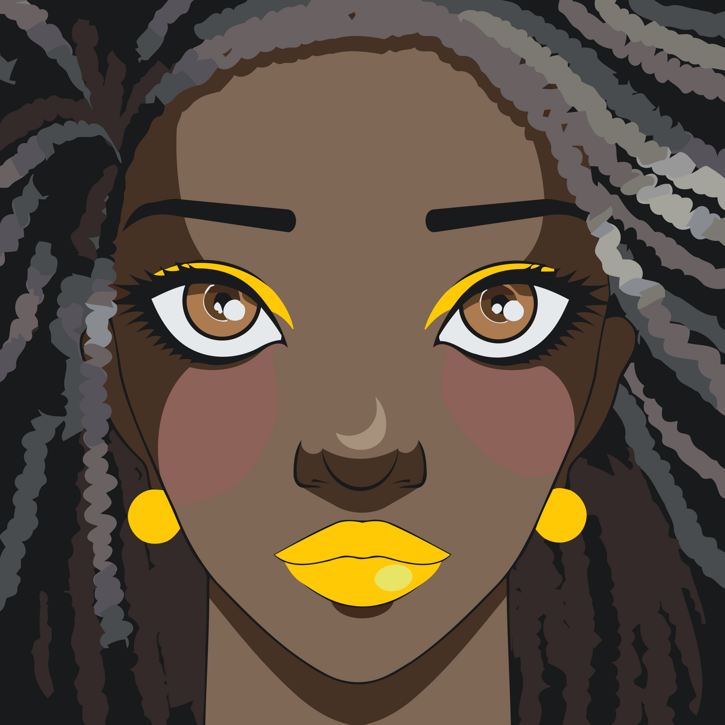 Paint by Numbers - Afro-kvinde