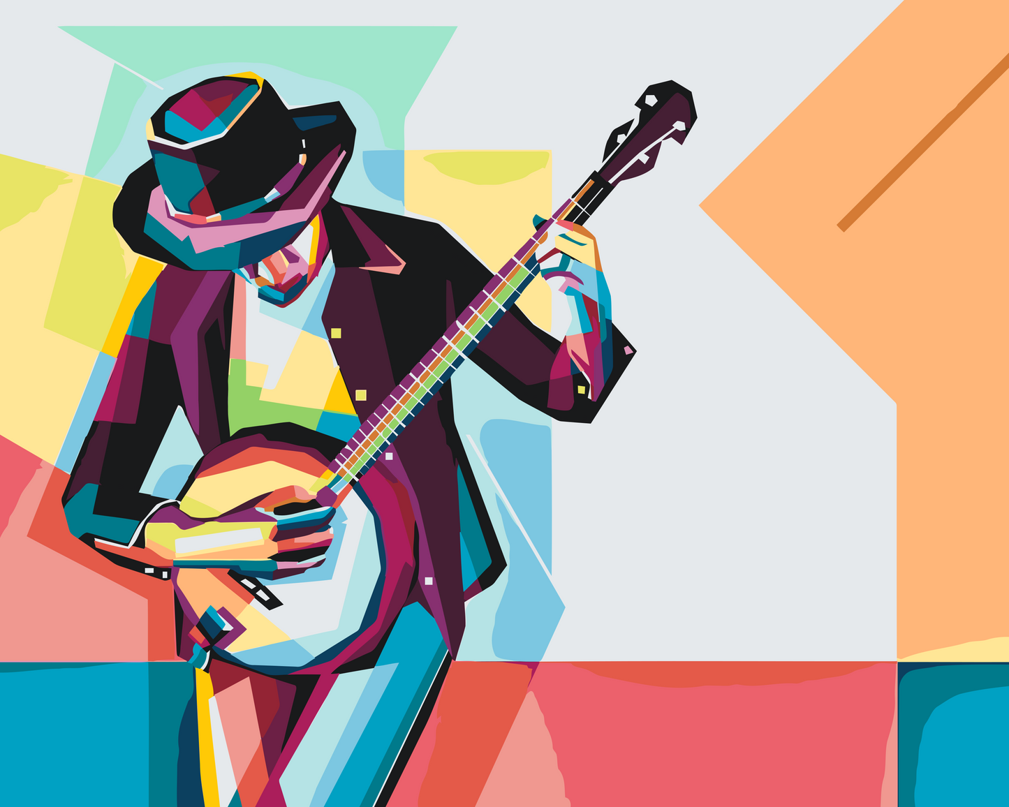 Paint by Numbers - Manden der spiller banjo