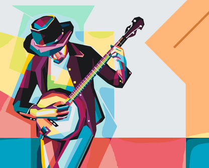 Paint by Numbers - Manden der spiller banjo