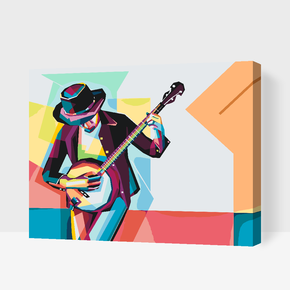 Paint by Numbers - Manden der spiller banjo