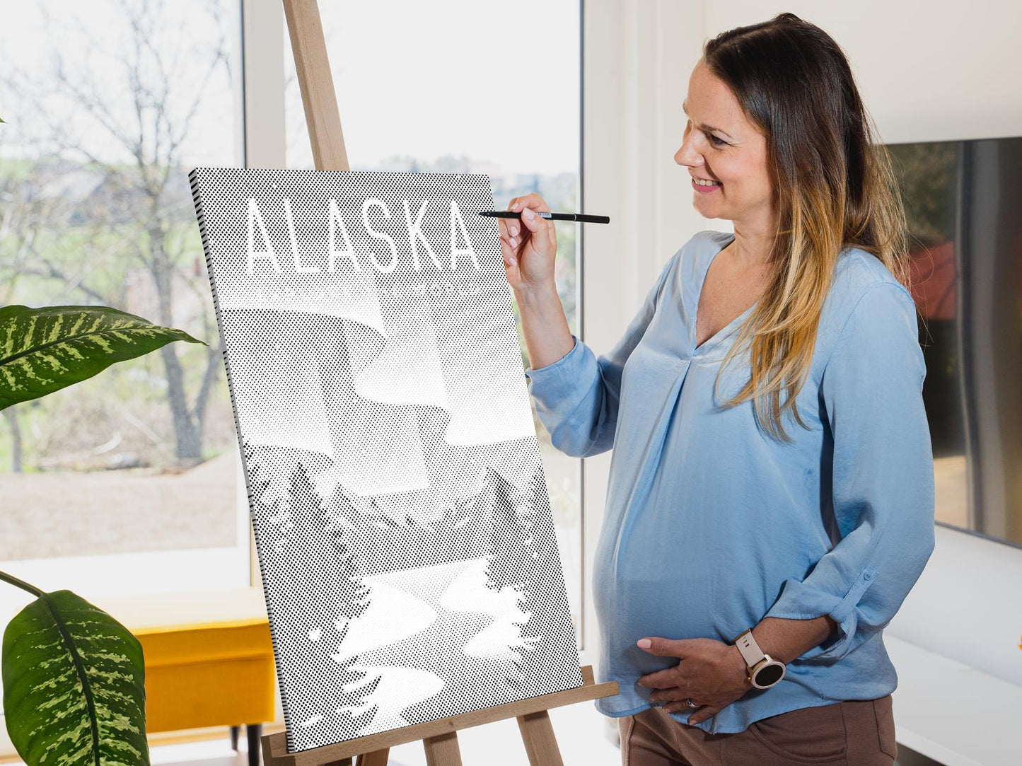 Mal-med-prikker -  Alaska