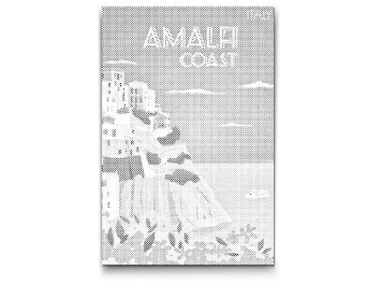 Mal-med-prikker -  Amalfi, Italien