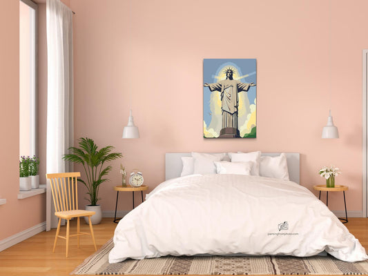 Paint by Numbers - Jesusstatue på tæt hold