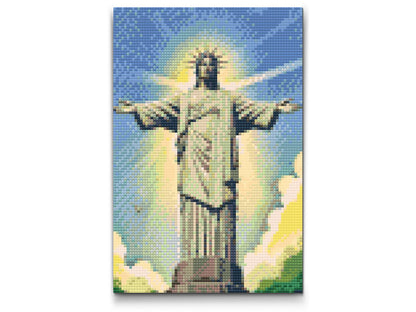 Diamond Painting - Jesusstatue på tæt hold