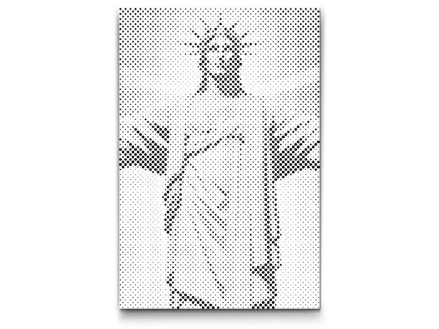 Mal-med-prikker -  Jesusstatue på tæt hold