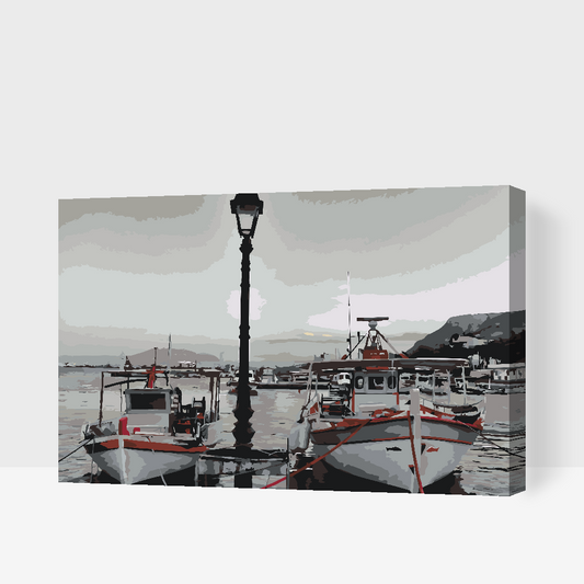 Paint by Numbers - Både i havnen