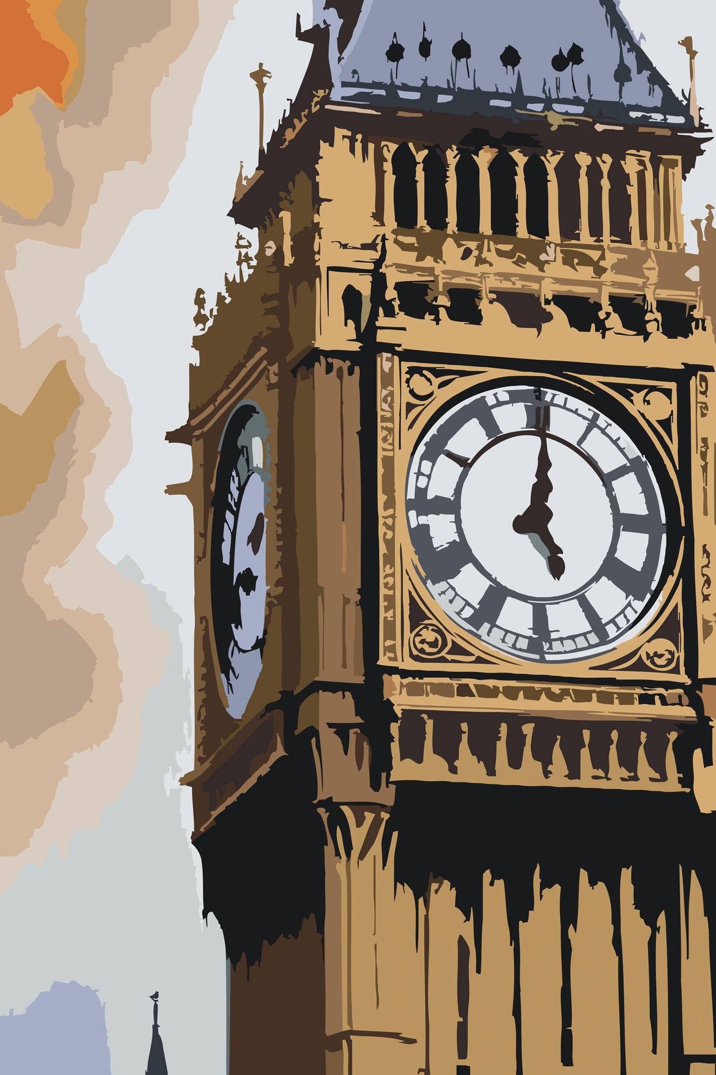 Paint by Numbers - Big Ben tæt på