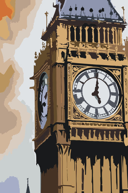 Paint by Numbers - Big Ben tæt på
