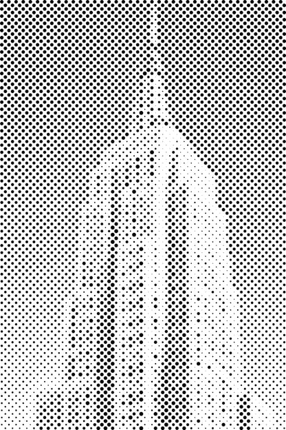 Mal-med-prikker -  Empire state-opbygning på tæt hold