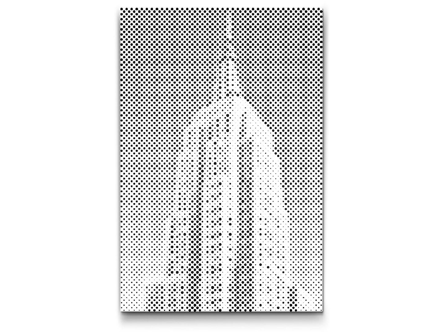 Mal-med-prikker -  Empire state-opbygning på tæt hold