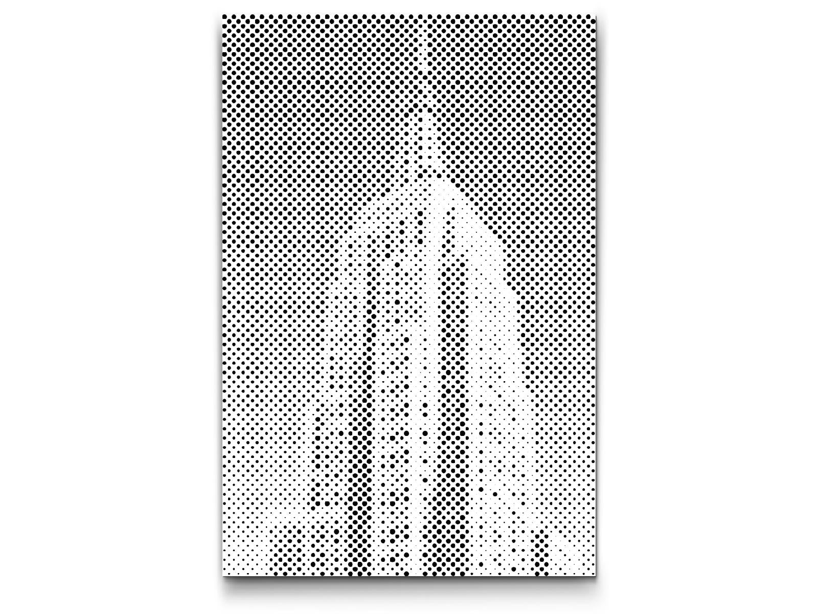 Mal-med-prikker -  Empire state-opbygning på tæt hold