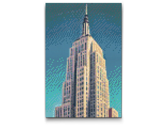 Diamond Painting - Empire state-opbygning på tæt hold