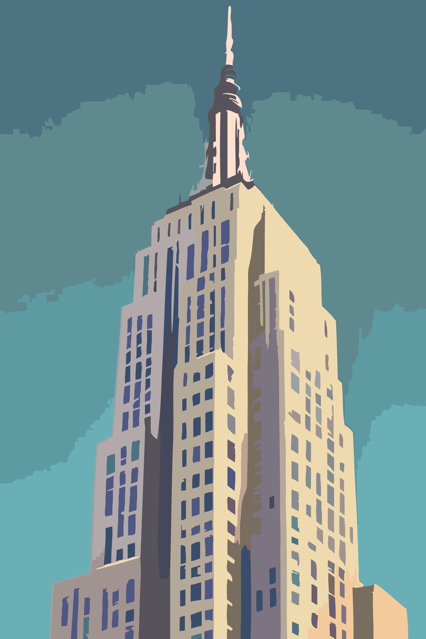 Paint by Numbers - Empire state-opbygning på tæt hold