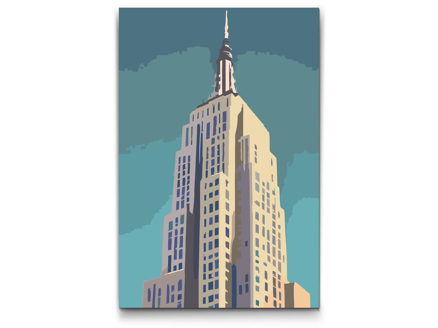 Paint by Numbers - Empire state-opbygning på tæt hold