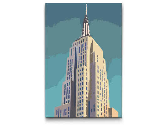 Paint by Numbers - Empire state-opbygning på tæt hold