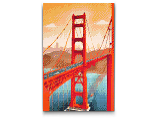 Diamond Painting - Golden Gate Bridge tæt på