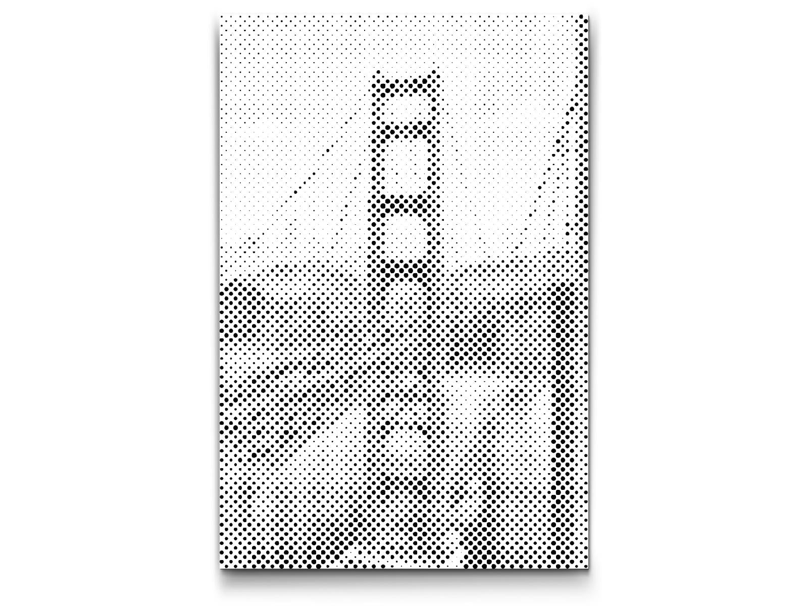 Mal-med-prikker -  Golden Gate Bridge tæt på