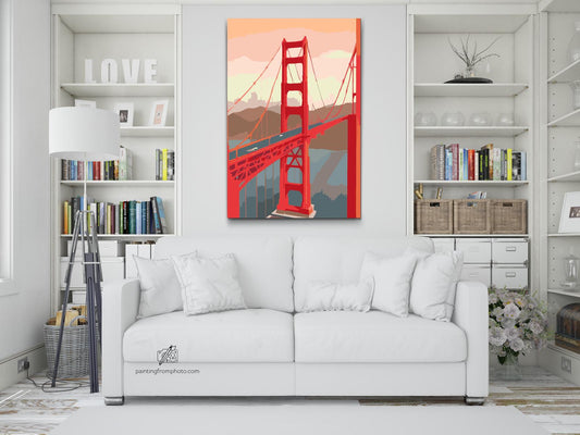 Paint by Numbers - Golden Gate Bridge tæt på