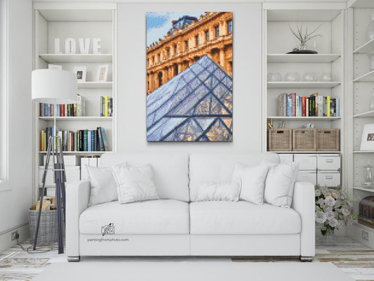 Diamond Painting - Louvre-museet på tæt hold
