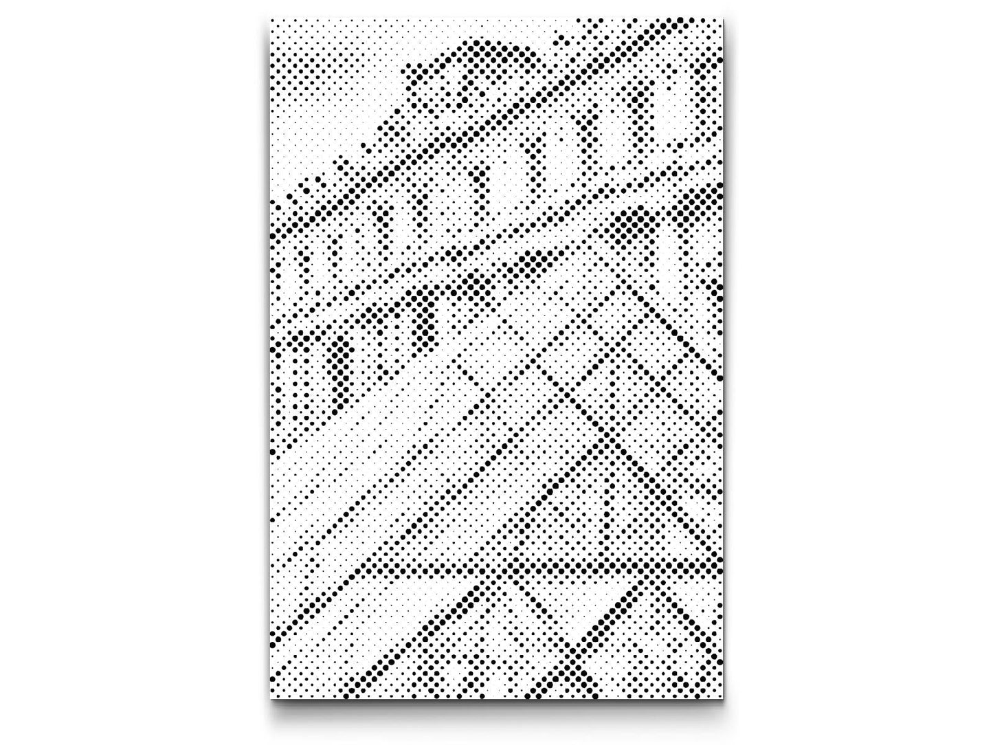 Mal-med-prikker -  Louvre-museet på tæt hold