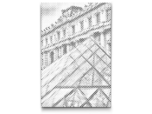 Mal-med-prikker -  Louvre-museet på tæt hold