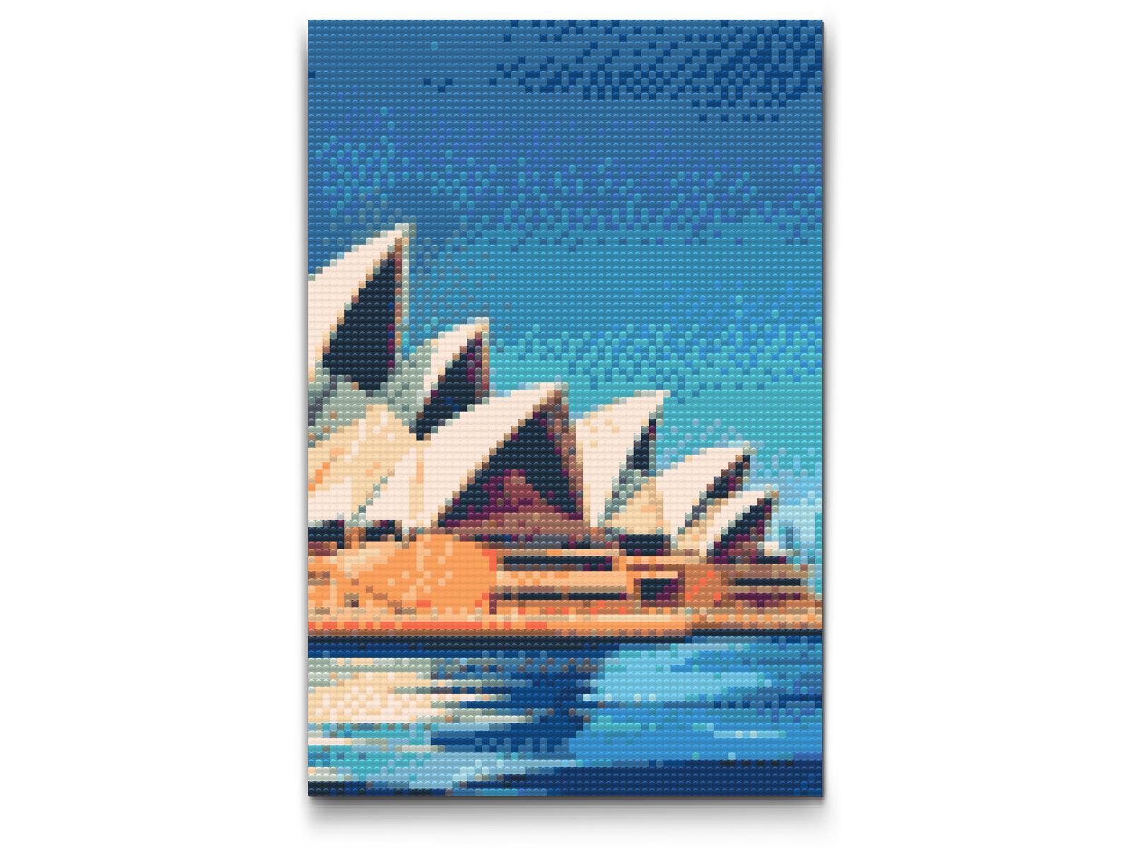 Diamond Painting - Sydney Opera House tæt på