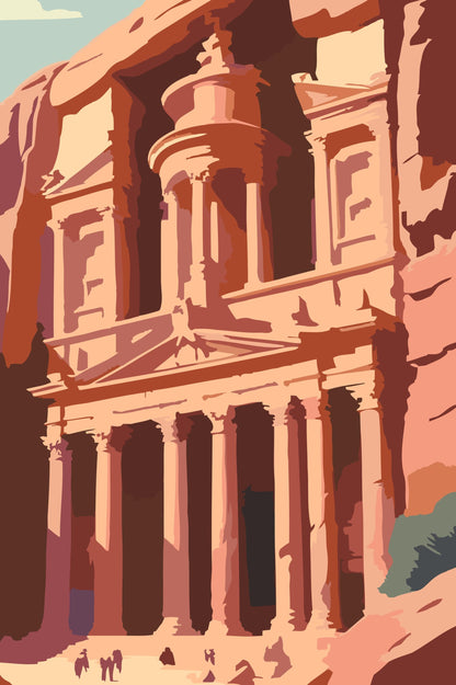 Paint by Numbers - Petra, Jordan tæt på