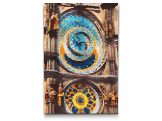 Diamond Painting - Prags astronomiske ur tæt på