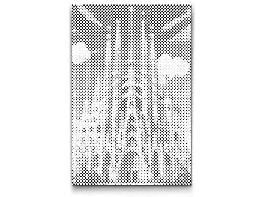 Mal-med-prikker -  Sagrada Familia tæt på