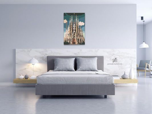 Paint by Numbers - Sagrada Familia tæt på