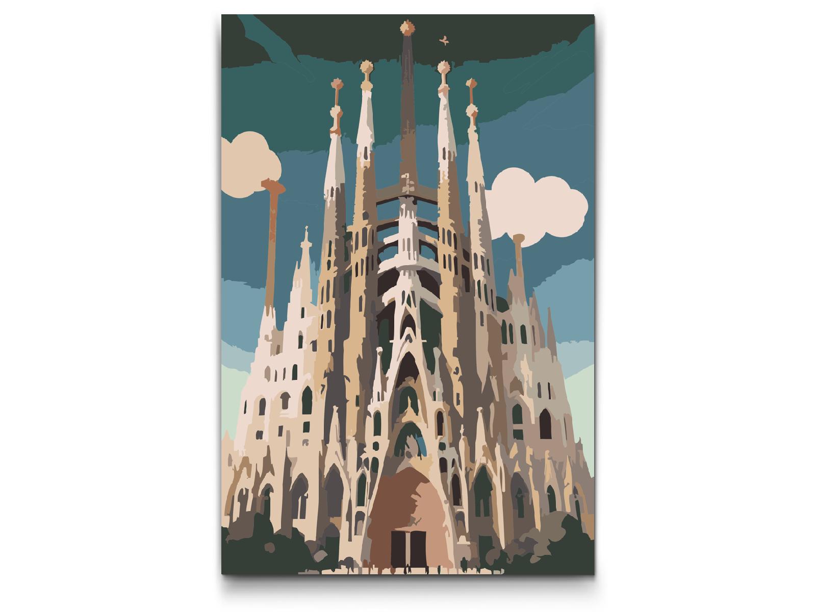 Paint by Numbers - Sagrada Familia tæt på