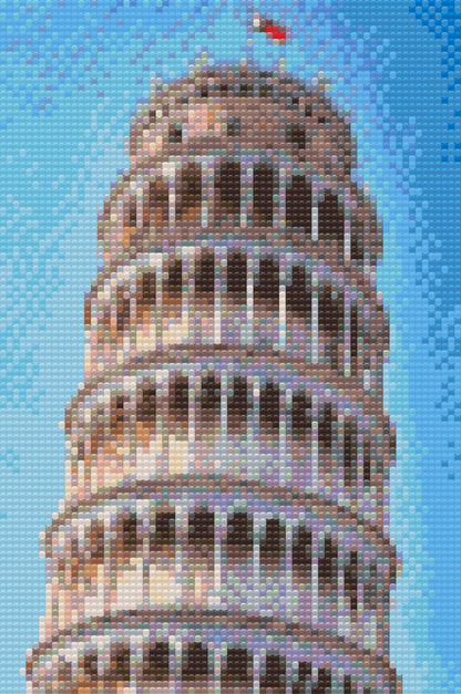 Diamond Painting - Nærbillede af det Skæve Tårn