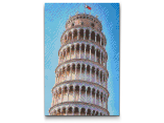 Diamond Painting - Nærbillede af det Skæve Tårn
