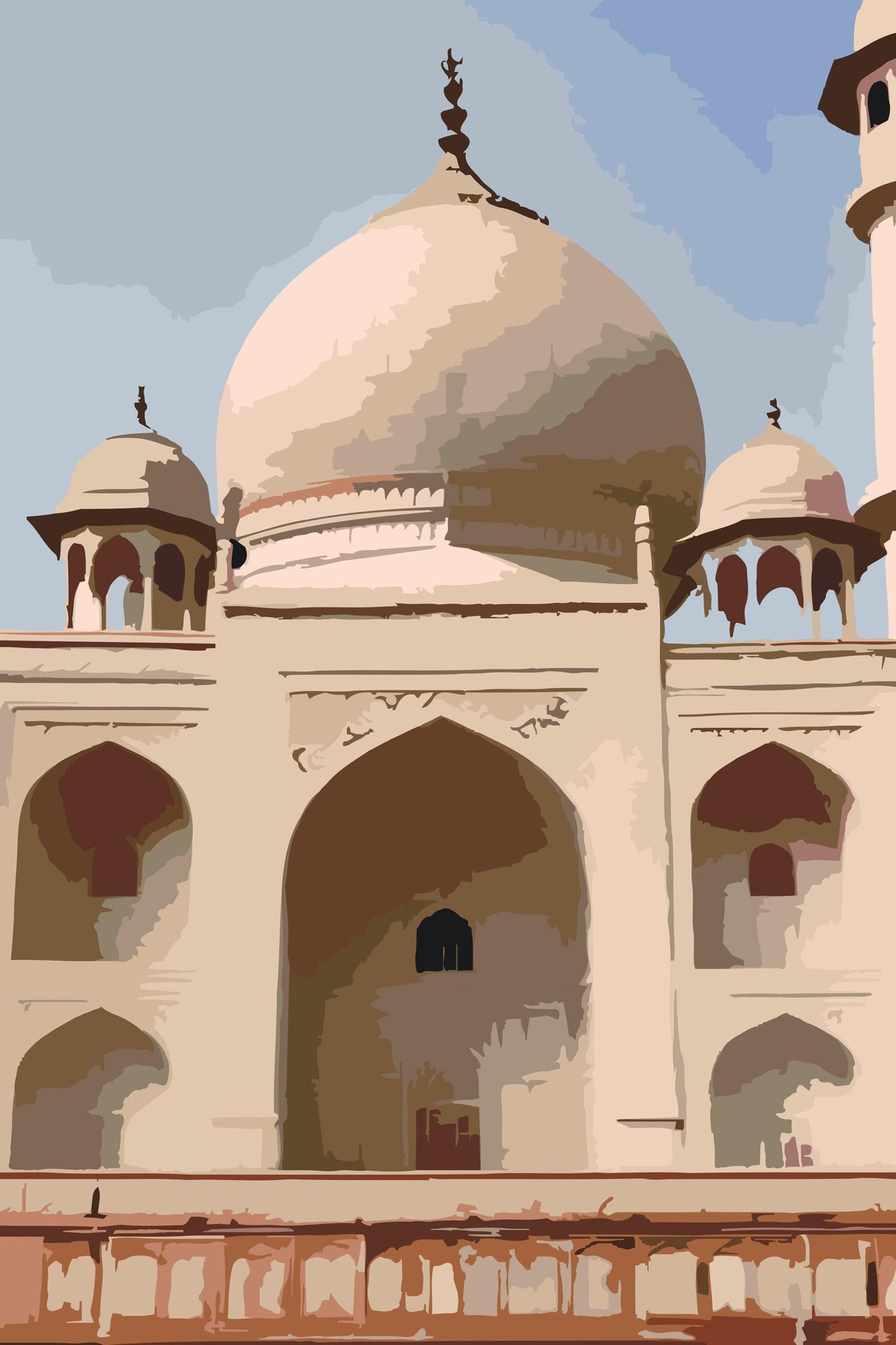 Paint by Numbers - Taj Mahal tæt på