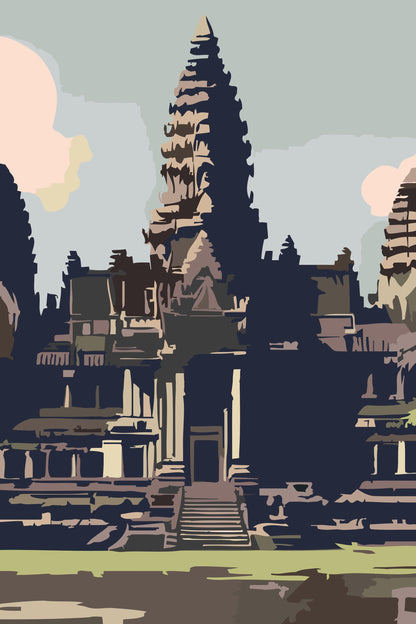 Paint by Numbers - Angkor Wat Tempel