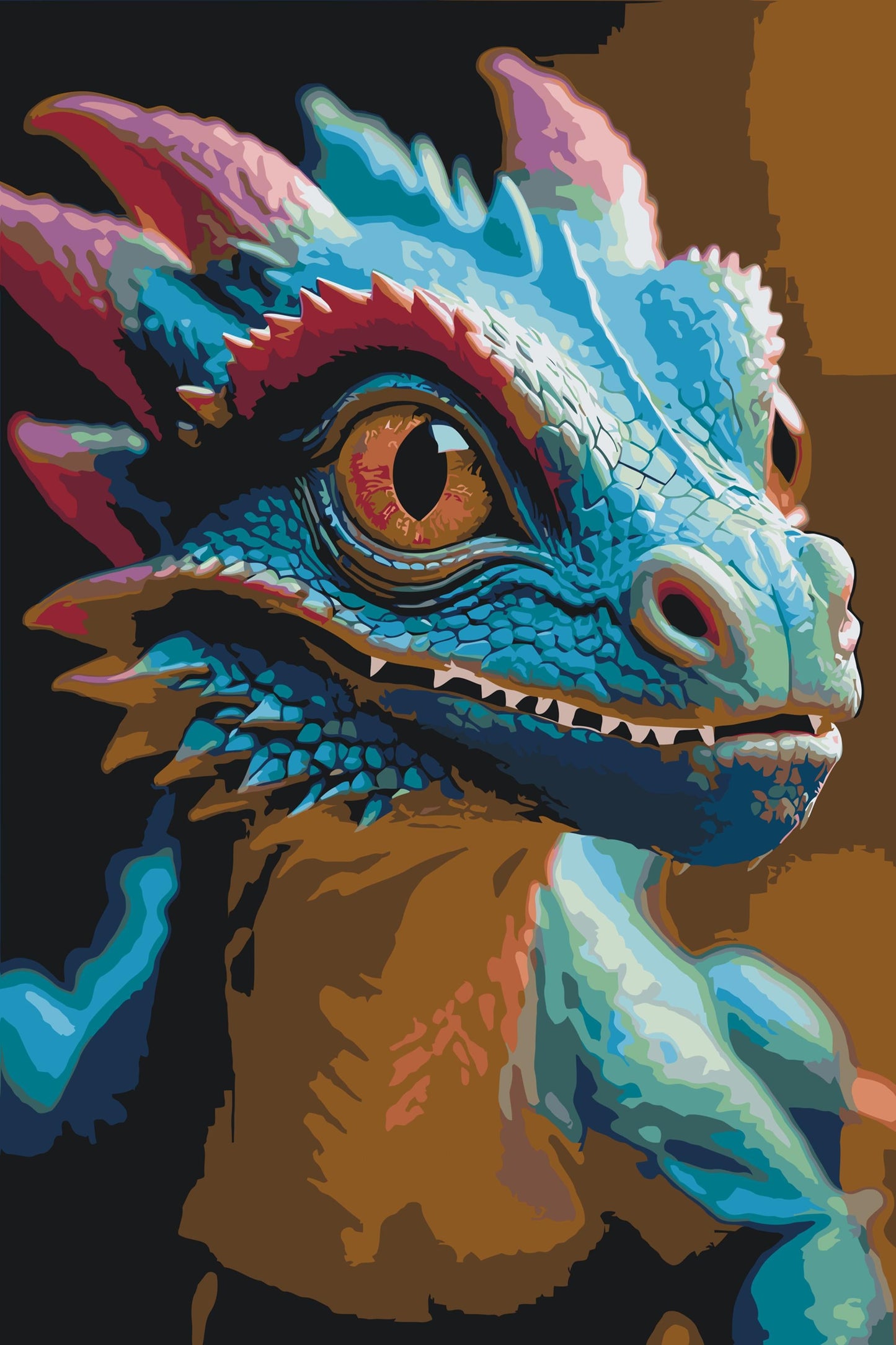 Paint by Numbers - Farverig drage